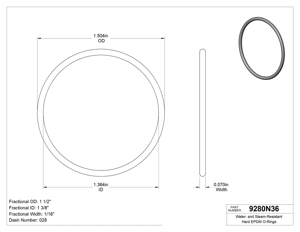 Technical drawing - 9280N36